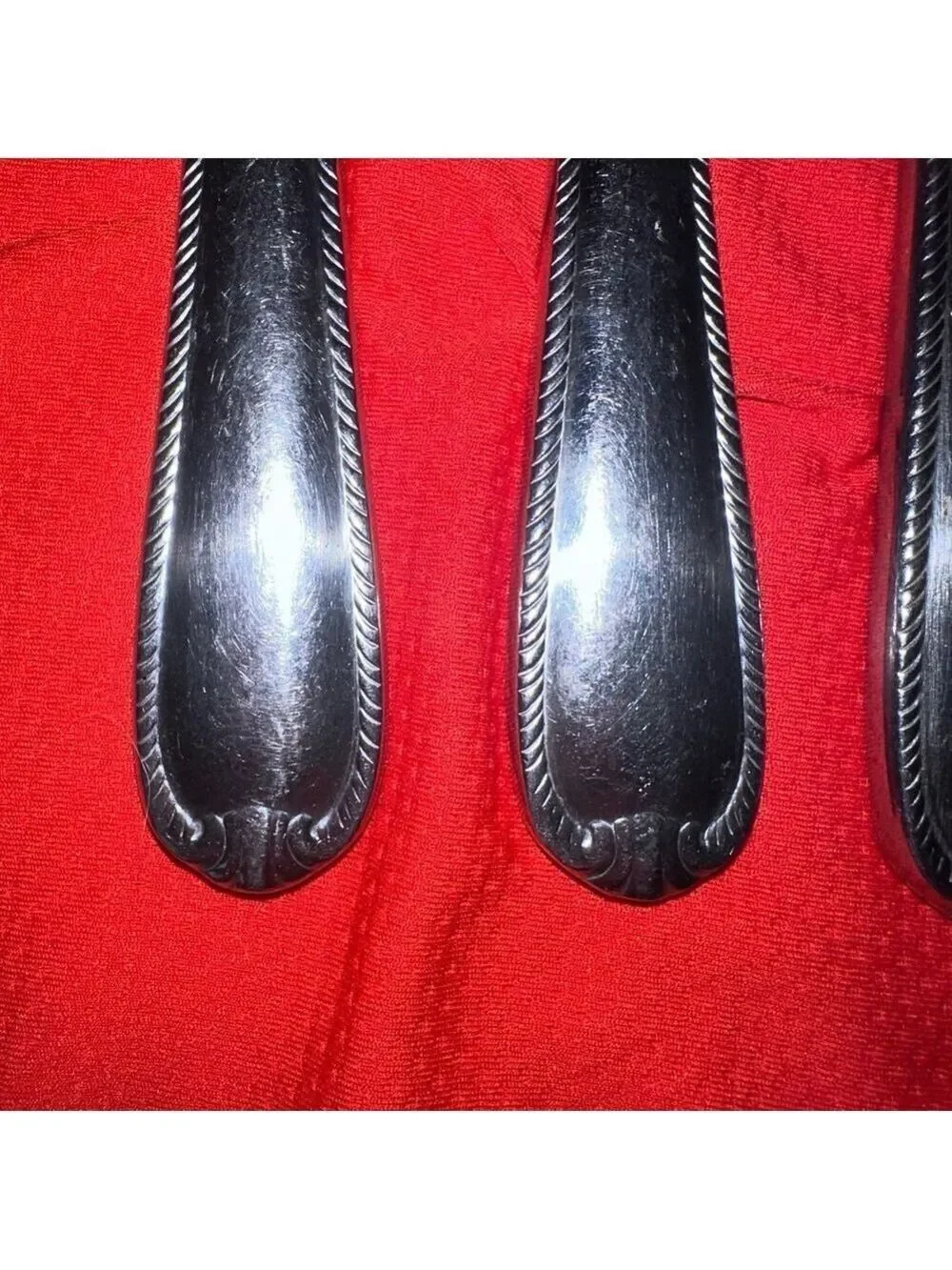 Reed & Barton DOMAIN Stainless 18/10 Glossy Rope Edge Steak Knives Set Of 6